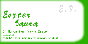 eszter vavra business card